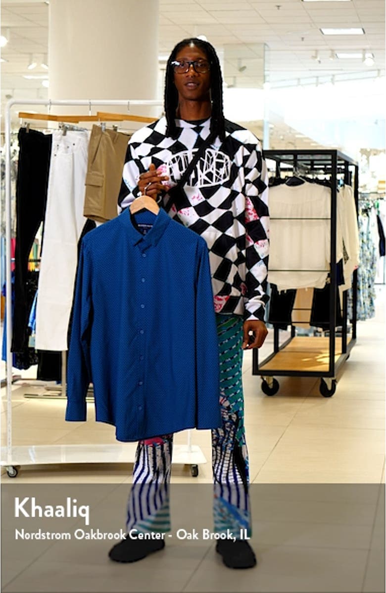 Leeward Star Print Button-Up Performance Shirt, sales video thumbnail