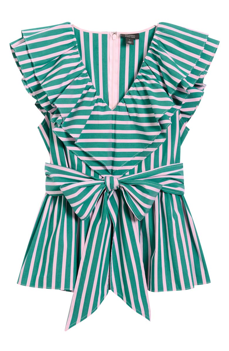 Halogen<sup>®</sup> x Atlantic-Pacific Ruffle Stripe Tie Top, Main, color, 