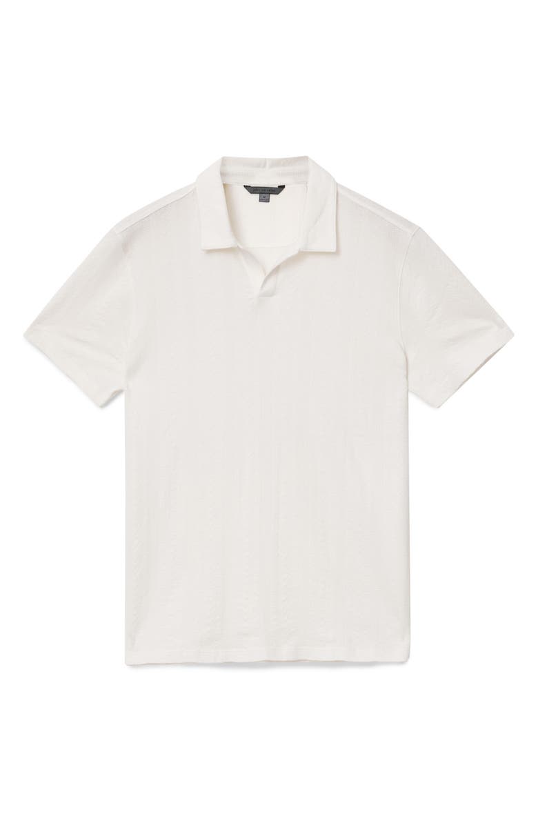 John Varvatos Zion Jacquard Cotton Polo, Alternate, color, Salt