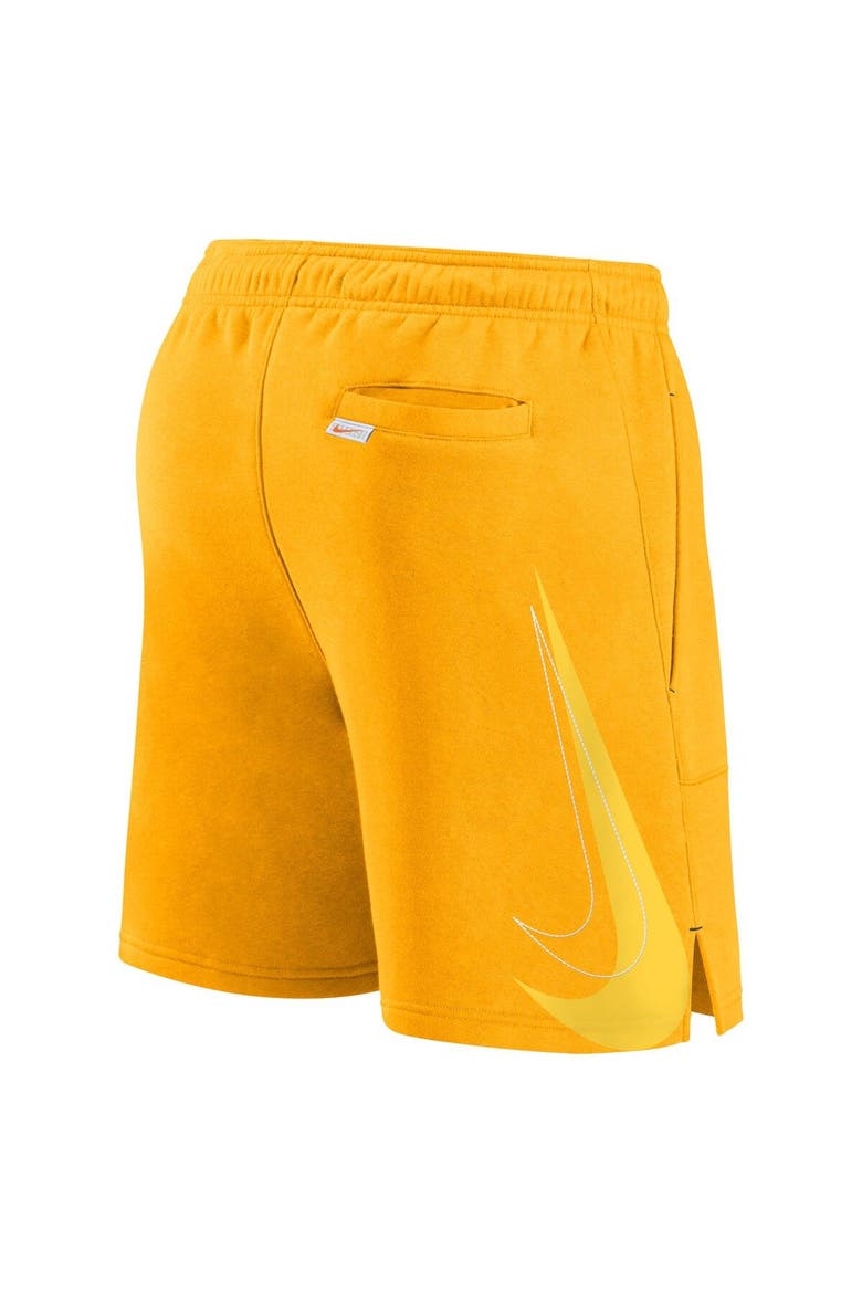 Men's Nike Gold Milwaukee Brewers Statement Ball Game Shorts, Alternate, color, Gold