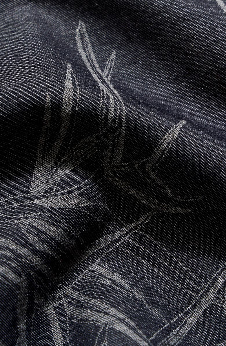 Billy Reid Mélange Reeds Wilson Button-Up Shirt, Alternate, color, Black