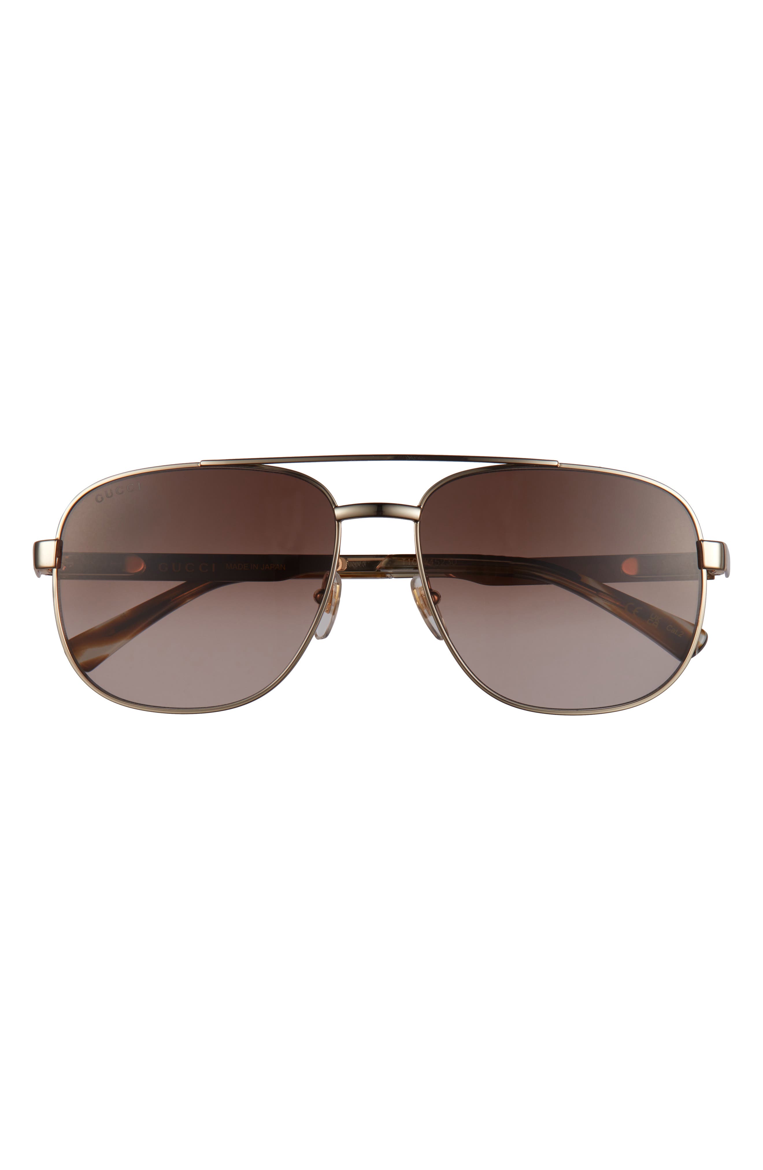 Gucci 60mm Aviator Sunglasses