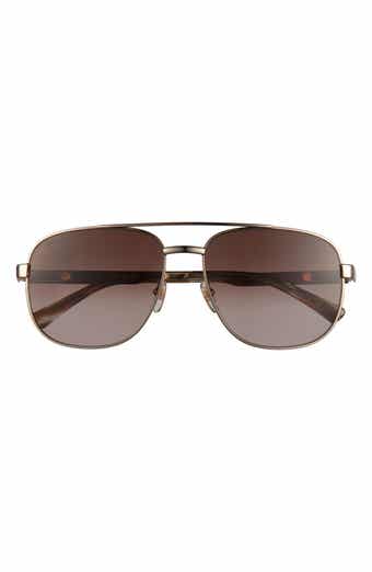 Gucci 60mm Aviator Sunglasses