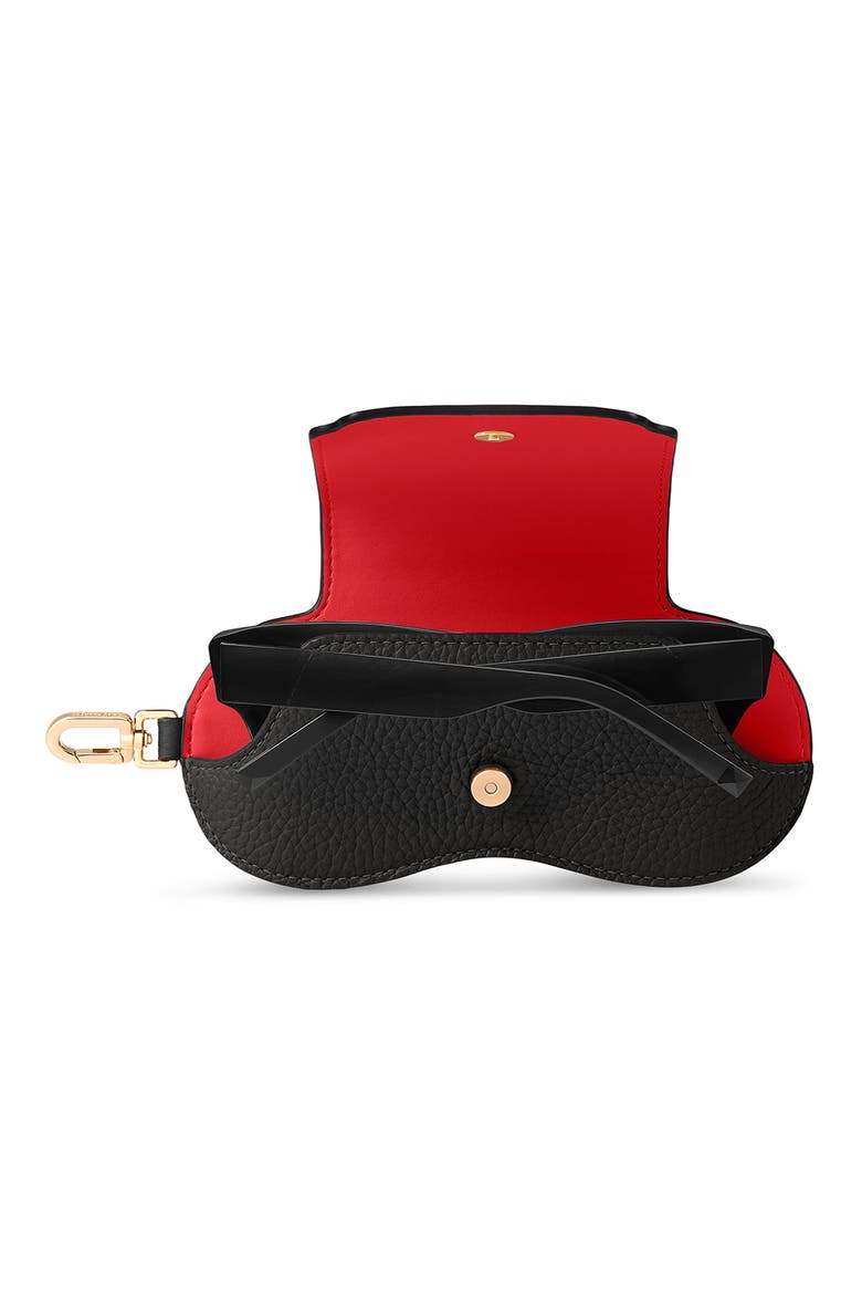 Leather Sunglasses Sling Case, Alternate, color, Rouge Noir