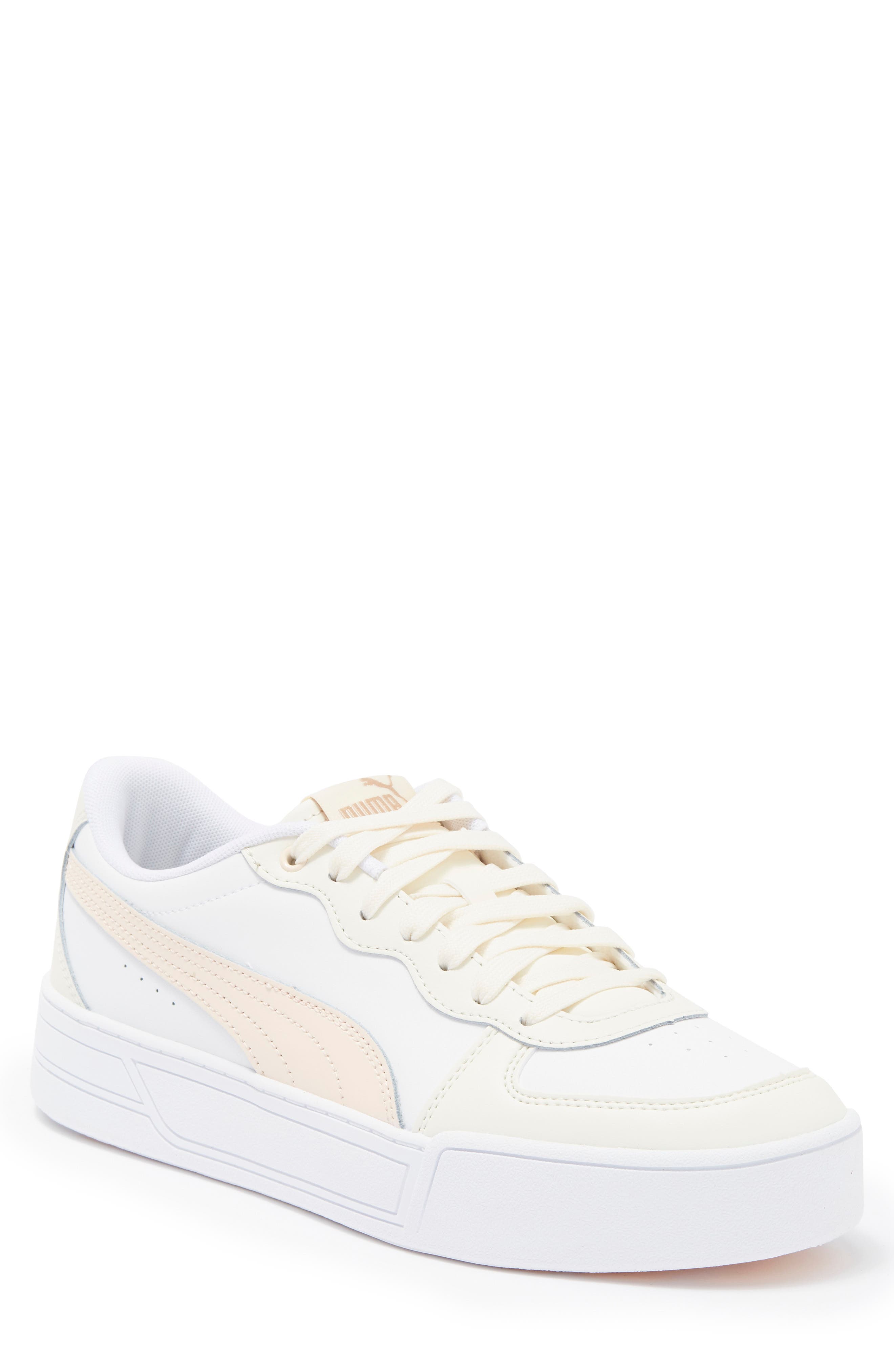 PUMA Skye Sneaker, Main, color, Puma White-Rosebay-Almond