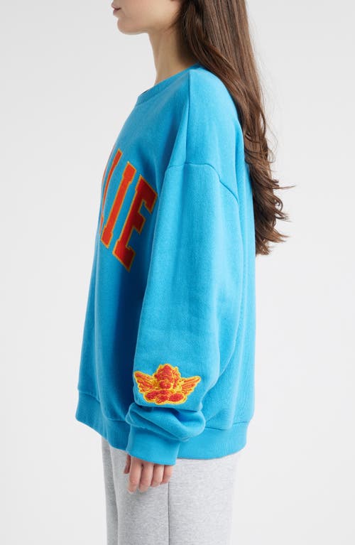 Boys Lie Razzle Dazzle Kara Crewneck Sweatshirt In Blue