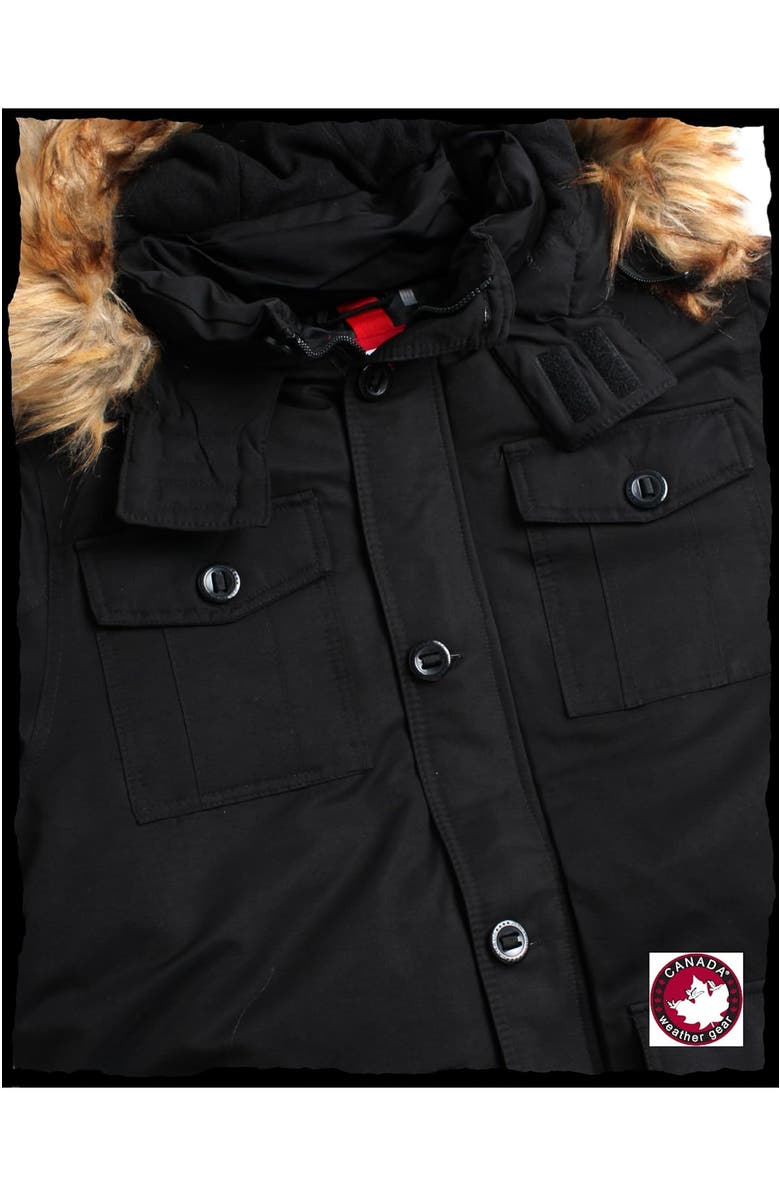 CANADA WEATHER GEAR Boys' Heavyweight Winter Ski Jacket, Alternate, color, Black