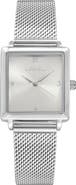 Ettika Square Case Mesh Strap Watch