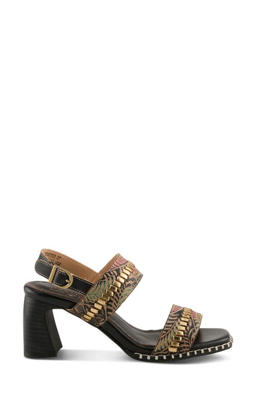 L'artiste By Spring Step Starstud Slingback Sandal In Black Multi