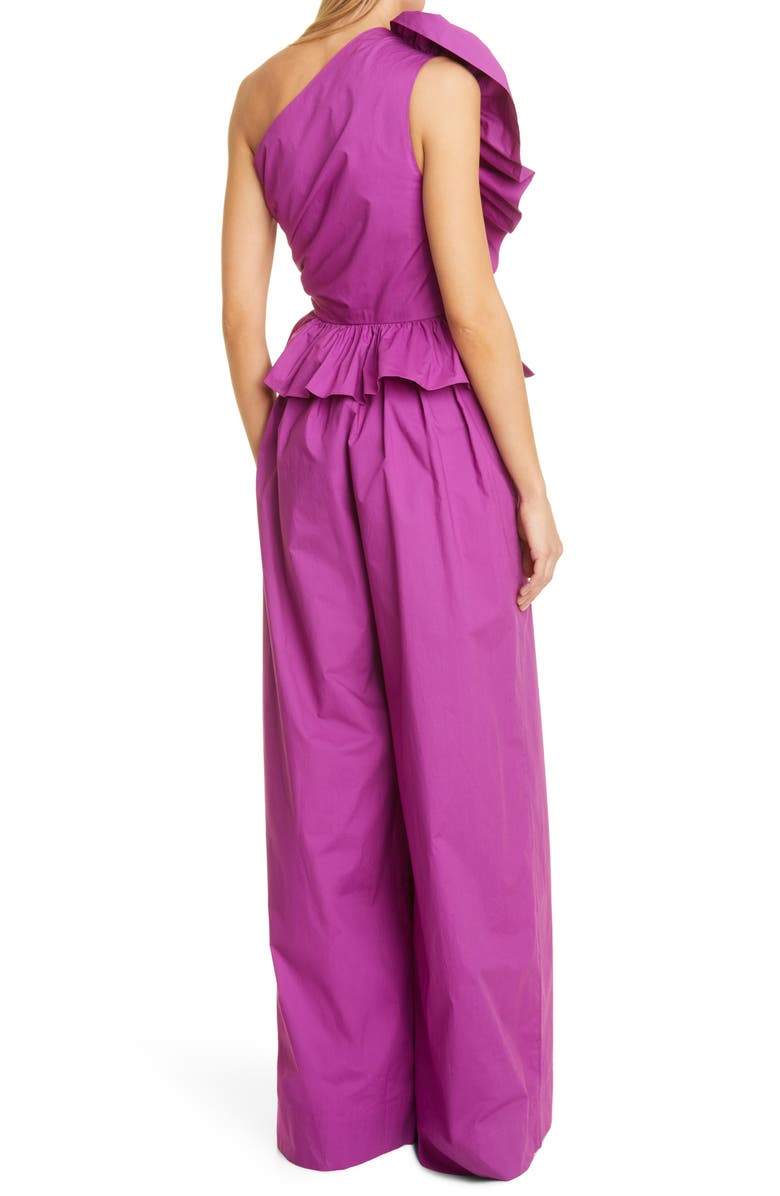 Ulla Johnson Solana Ruffle One-Shoulder Jumpsuit, Alternate, color,