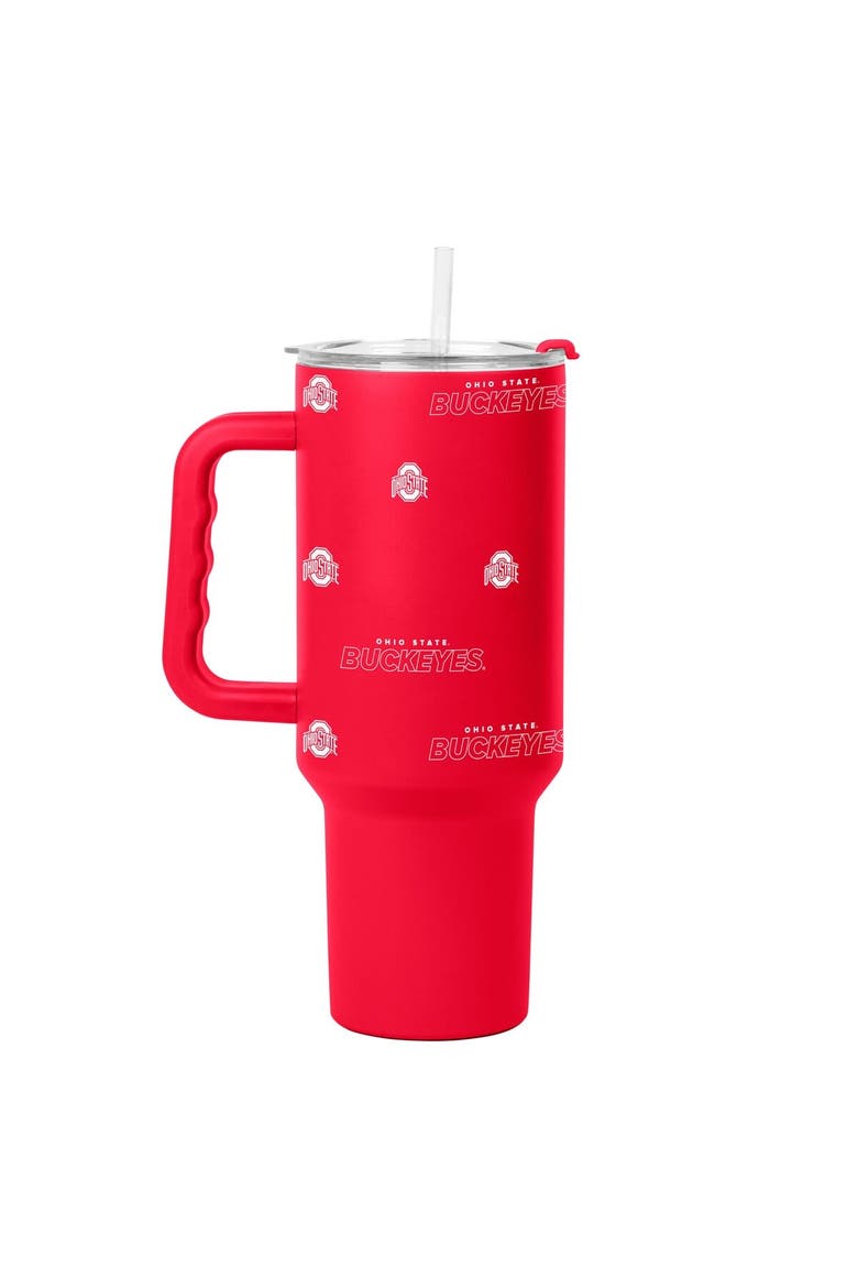 Ohio State Buckeyes 40oz. Step and Repeat Powder Coat Tumbler, Main, color, Red