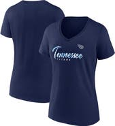 FANATICS Women's Fanatics Branded Navy Tennessee Titans Shine Time V-Neck T-Shirt