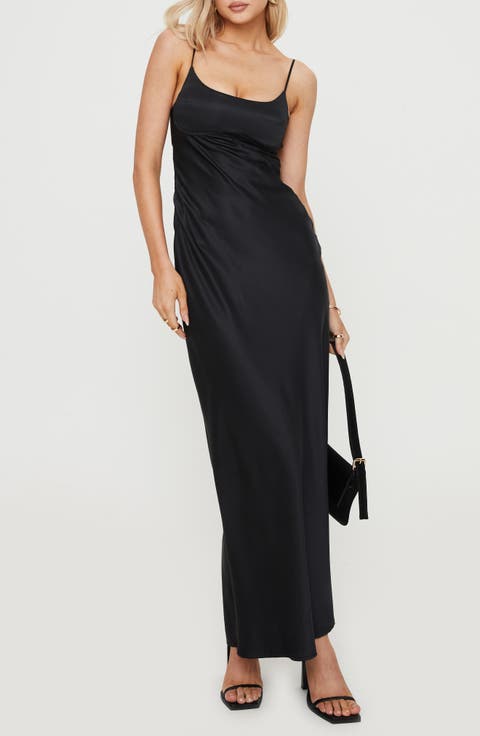 Ravia Satin Maxi Slipdress