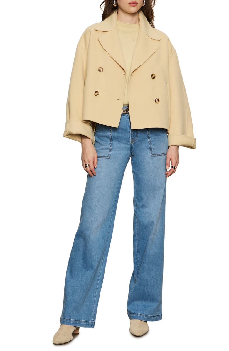 Sanctuary Elbow Sleeve Sweater, Alternate, color, Buttercream