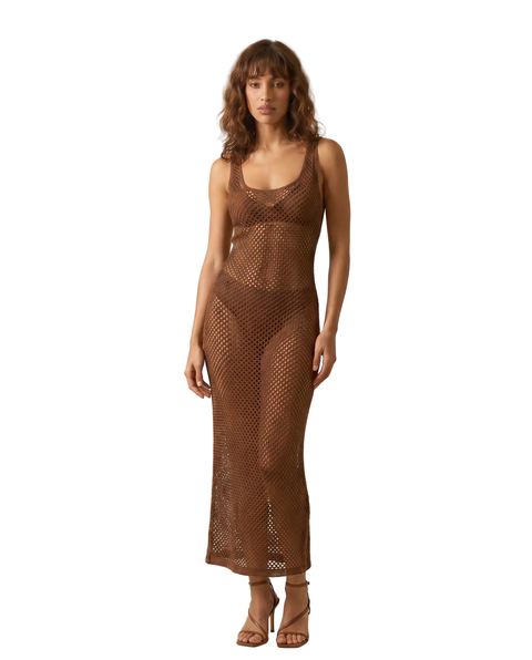 Sorelle Crochet Scoopneck Maxi Dress