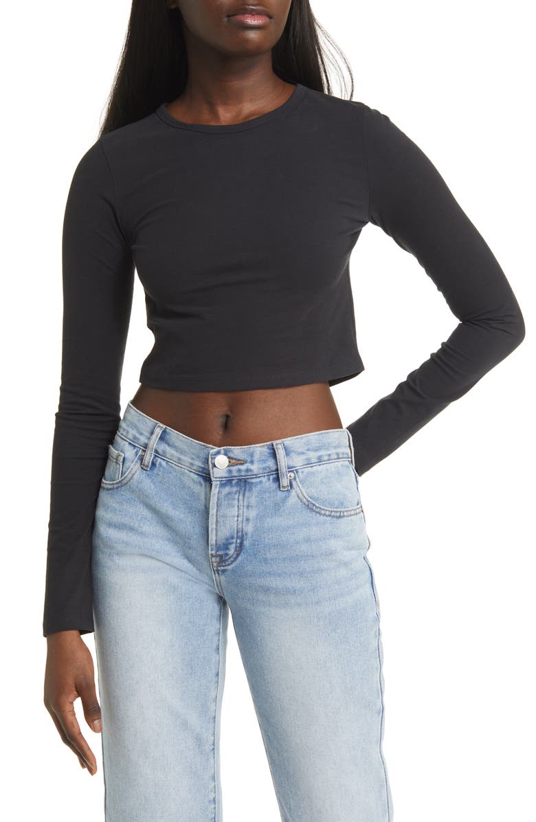 BP. Crewneck Crop Top, Main, color, 