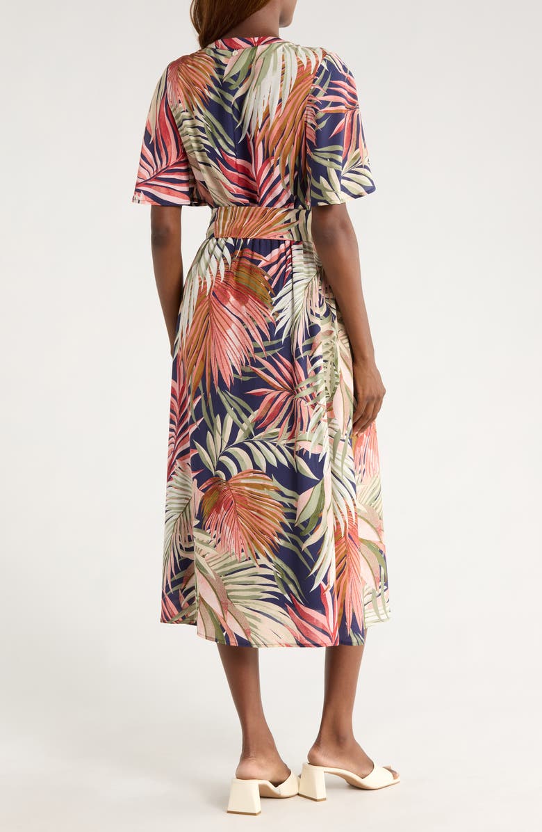 Tommy Bahama Palm Canyon Short Sleeve Wrap Dress, Alternate, color, Coastline