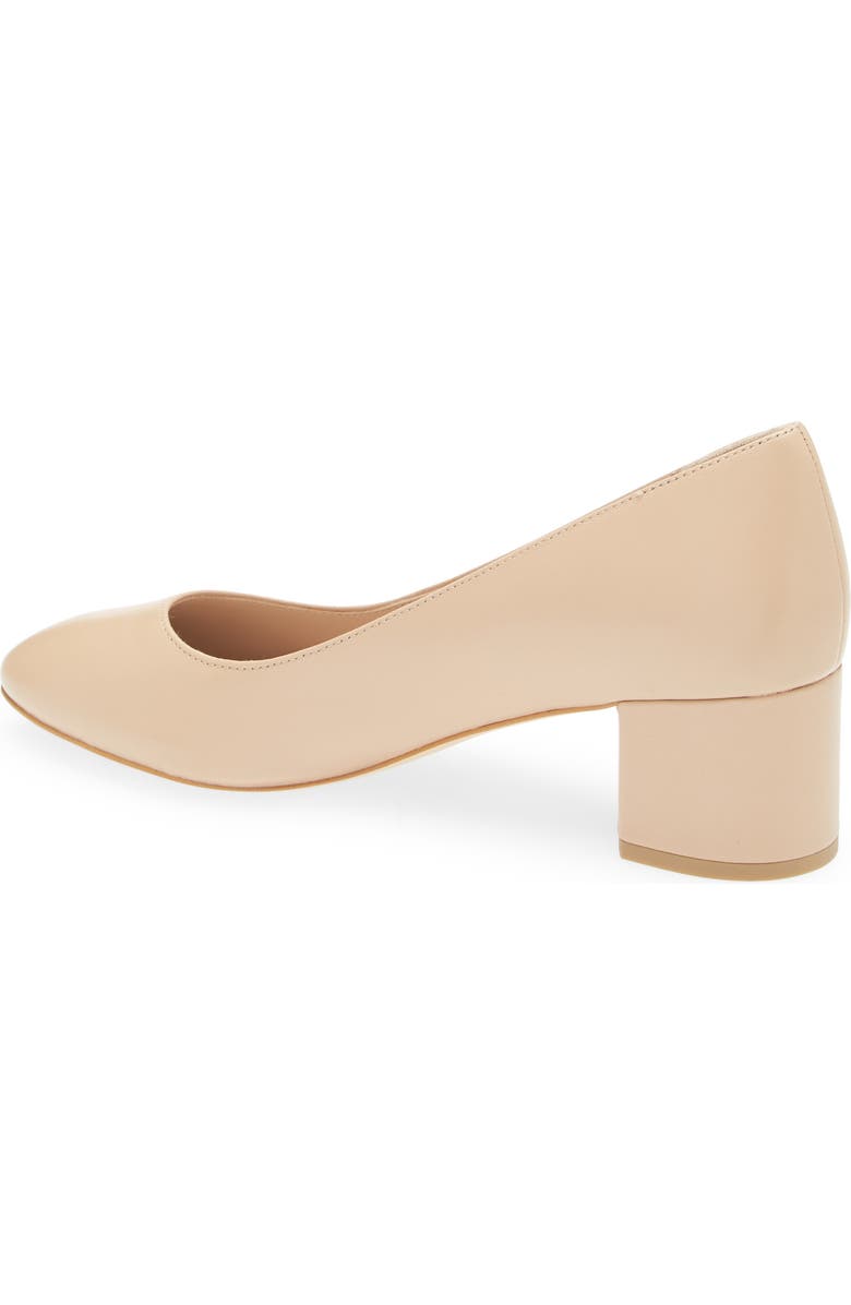 Stuart Weitzman Bridget Block Pump, Alternate, color, Golden Beige