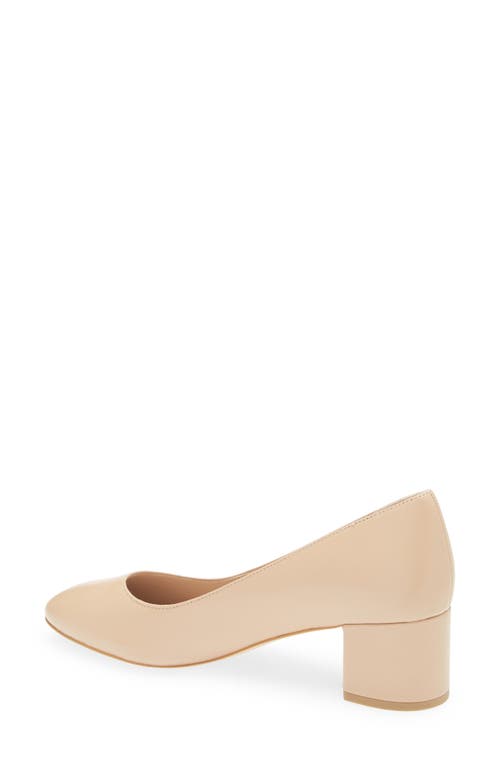 Stuart Weitzman Bridget Block Pump In Golden Beige