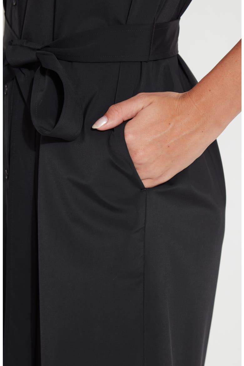 'Lyssentials Schiffer Shirtdress, Alternate, color, BLACK