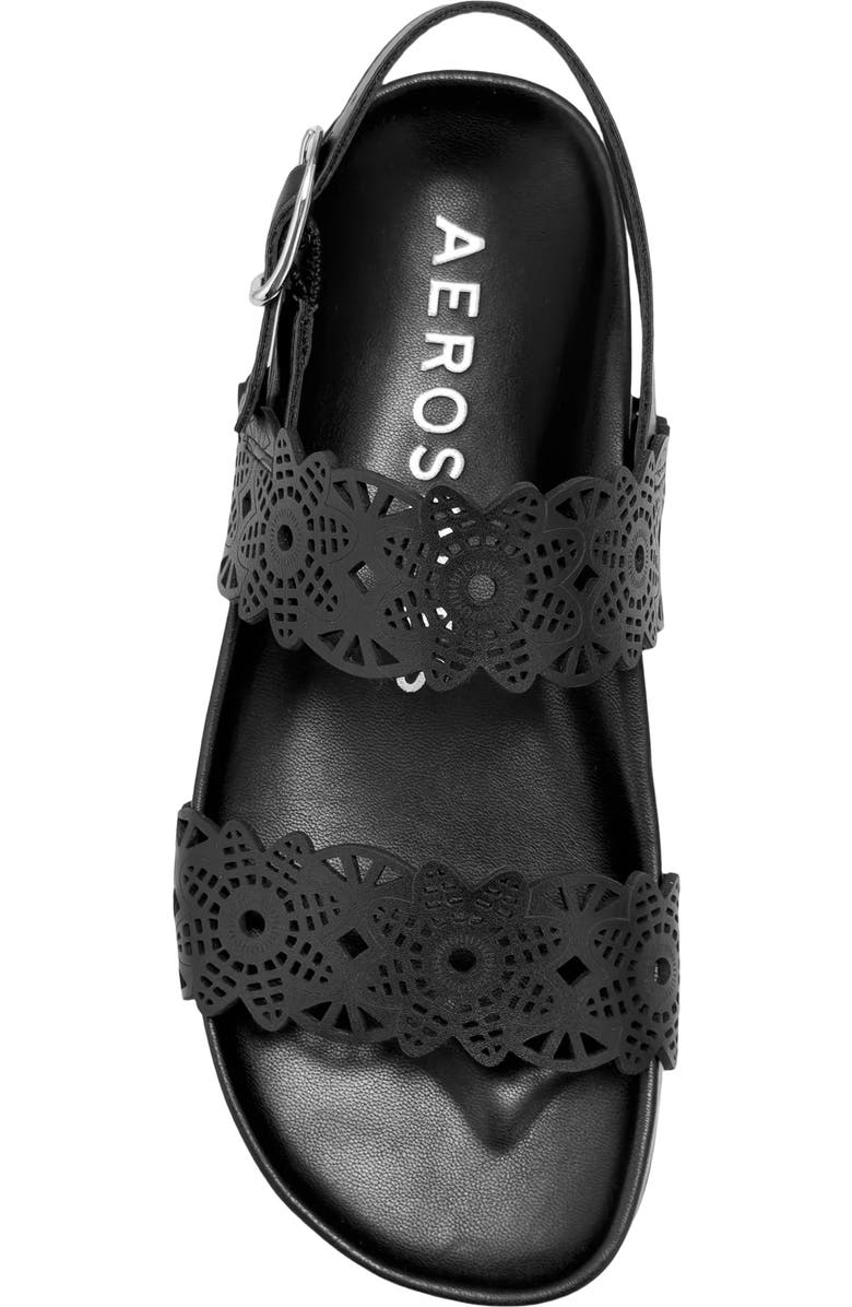 Aerosoles Lily Perforated Slingback Sandal, Alternate, color, Black Perf Fx Nappa