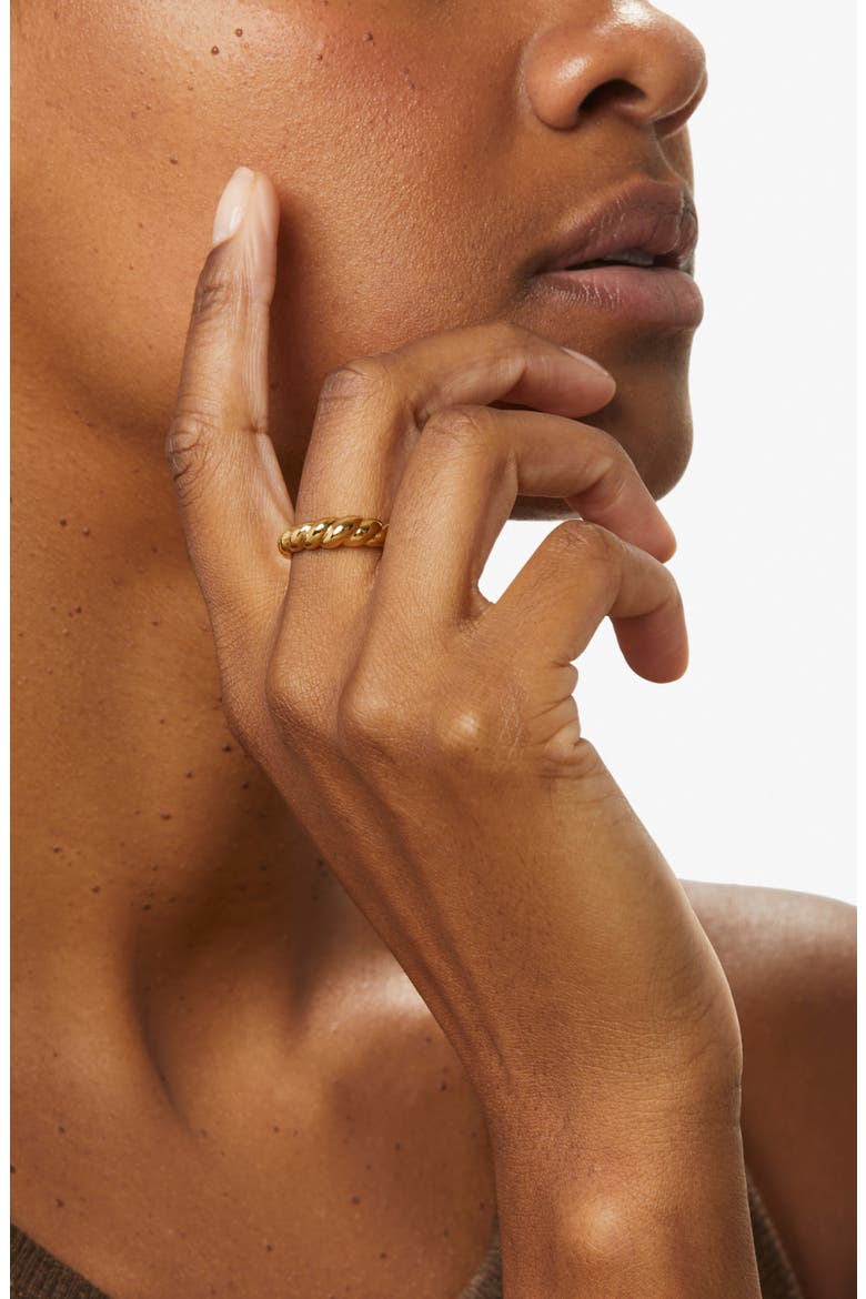 Gold Twist Ring - Rope Slim, Alternate, color, Gold