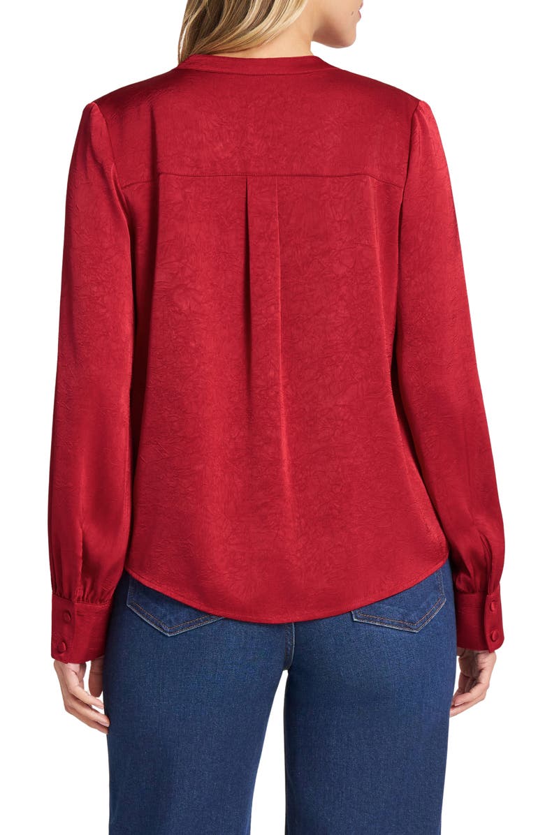 matty m. Lune Split Neck Popover Top, Alternate, color, Scarlet