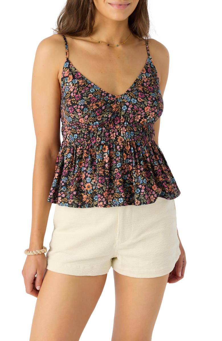 O'Neill Shala Floral Babydoll Camisole, Alternate, color, 