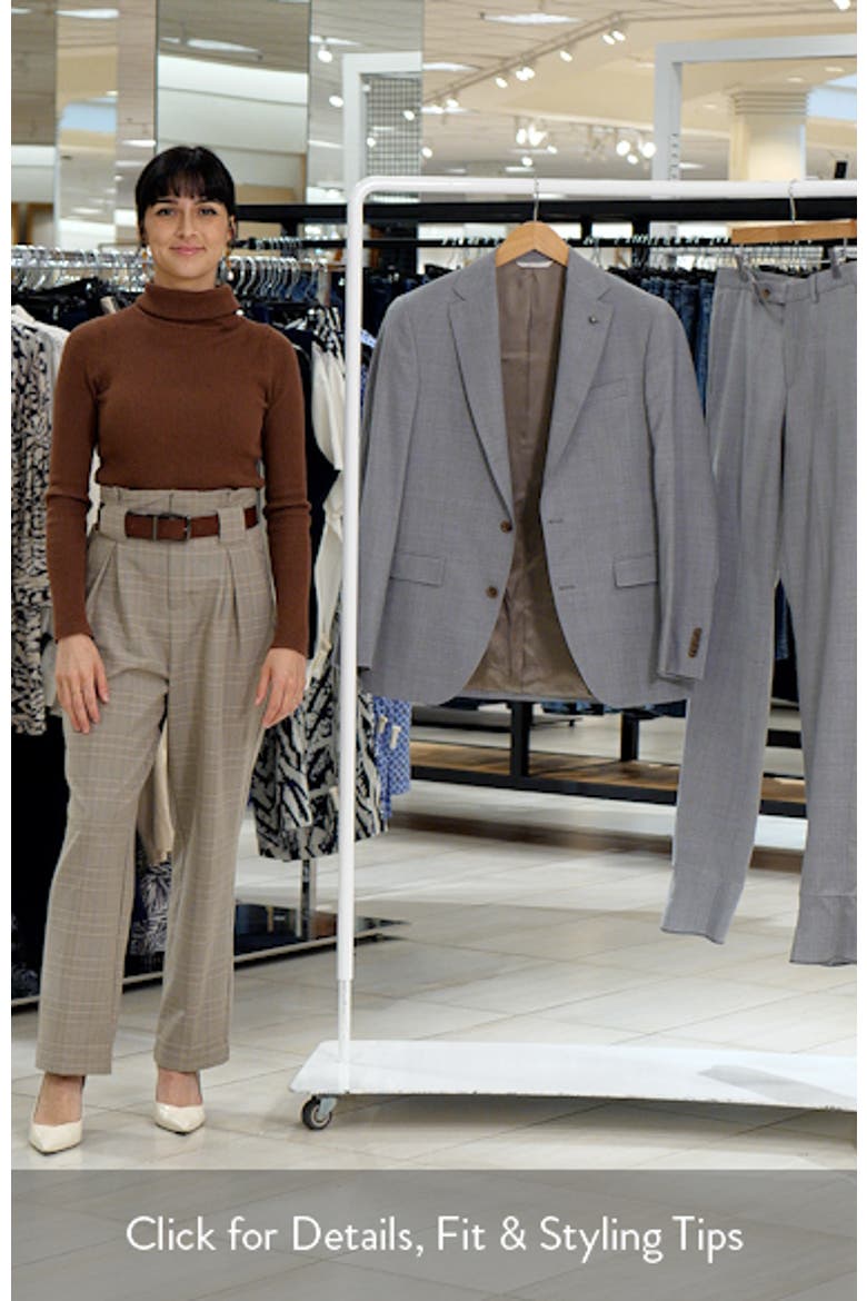 Esprit Contemporary Fit Light Grey Glen Check Super 100s Wool Suit video