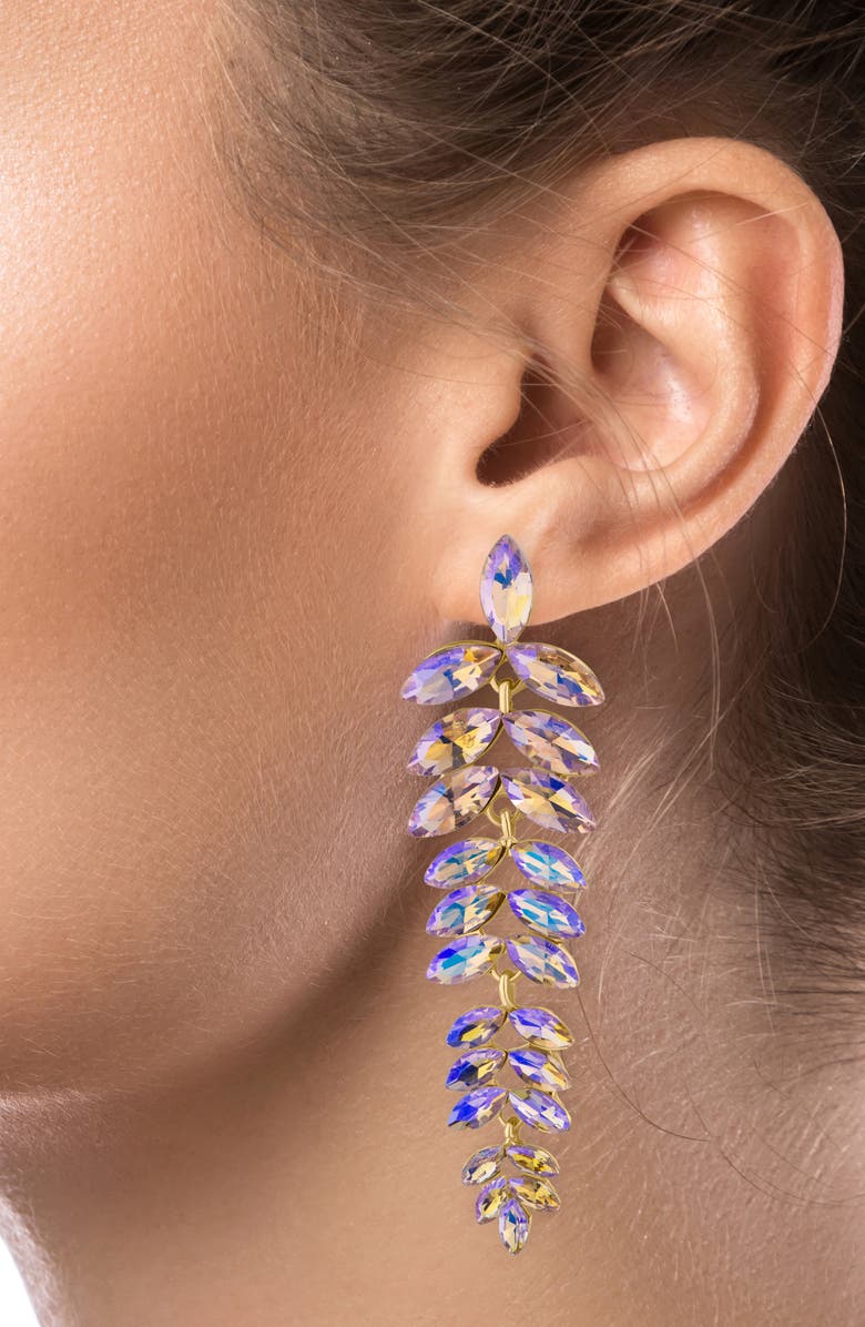 JARDIN Marquise Drop Earrings, Alternate, color, Clear/ Gold