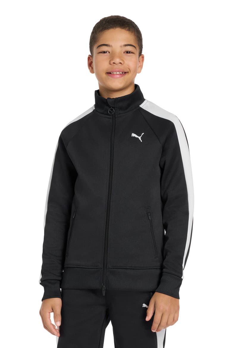 Kids' T7 Foundations Piqué Track Jacket, Alternate, color, BLACK