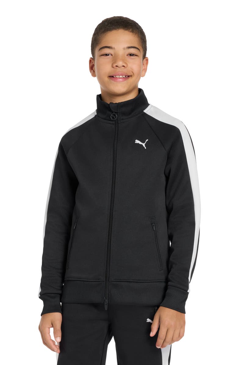 PUMA Kids' T7 Foundations Piqué Track Jacket, Alternate, color, Black