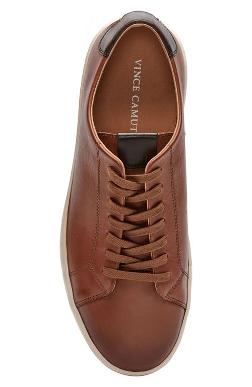 Vince Camuto Hallman Leather Sneaker In Brown