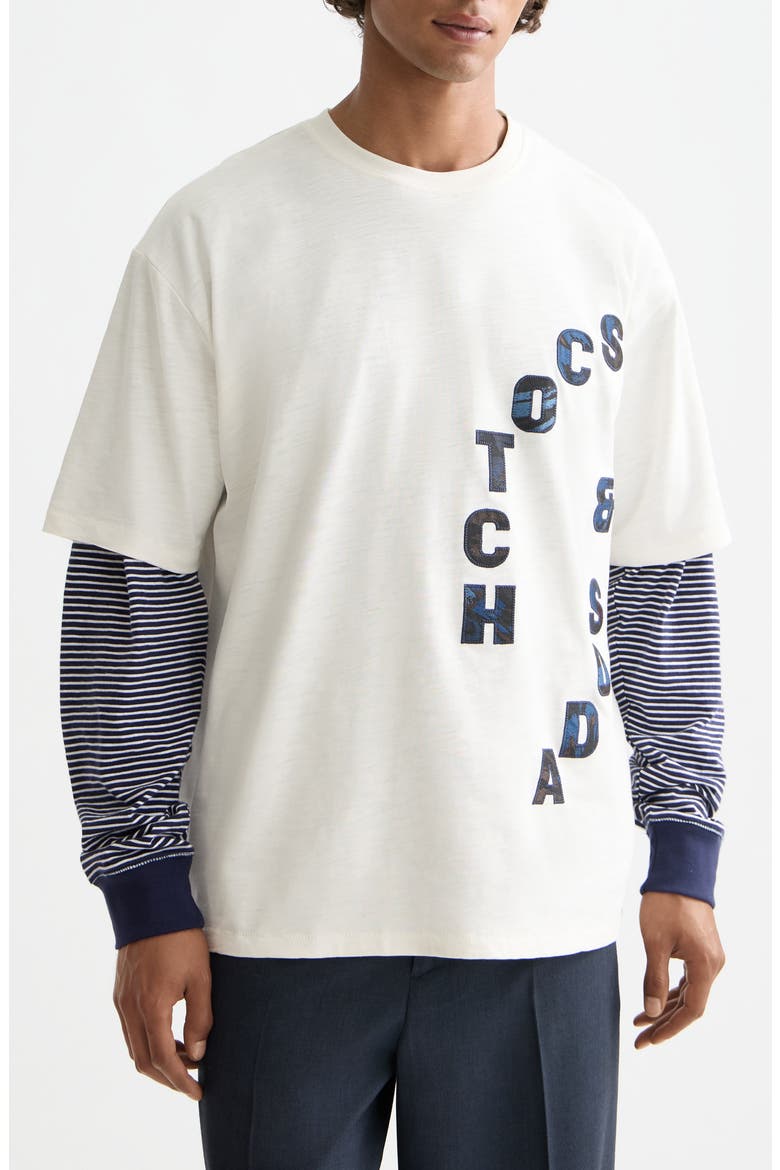 Loose Fit Logo Appliqué T-Shirt, Main, color, EGGNOG