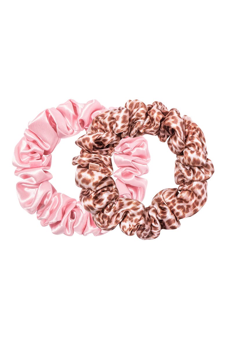 2-Pack Large Silk Scrunchies, Main, color, BRIDGET