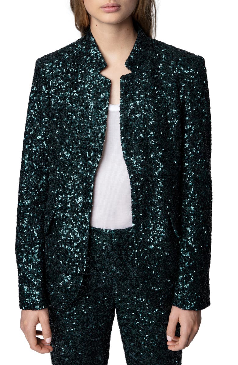 Zadig & Voltaire Very Sequin Jacket, Main, color,