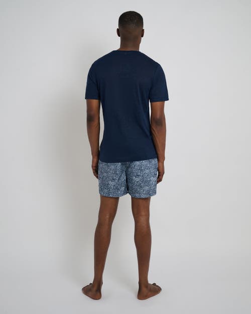 Onia Charles Printed 5 Swim Trunks In Deep Navy Multi