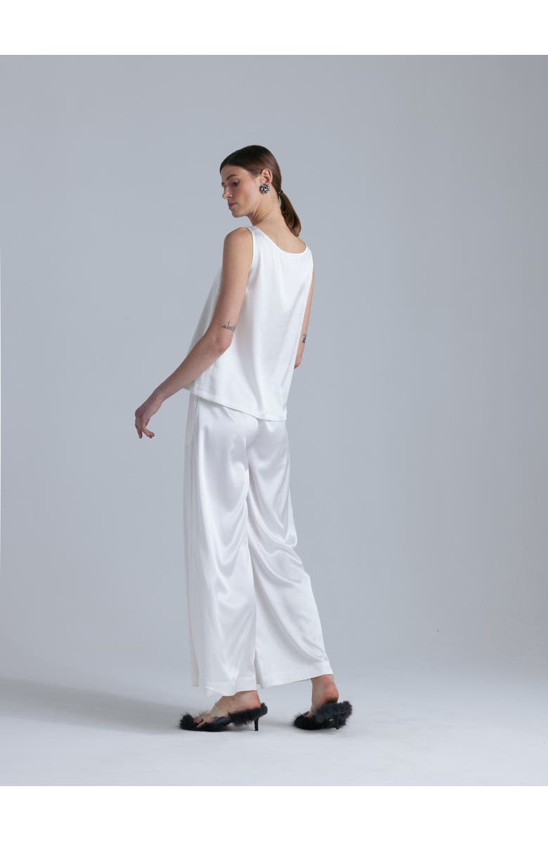 Alas Silk Tank Top, Alternate, color, Milk White