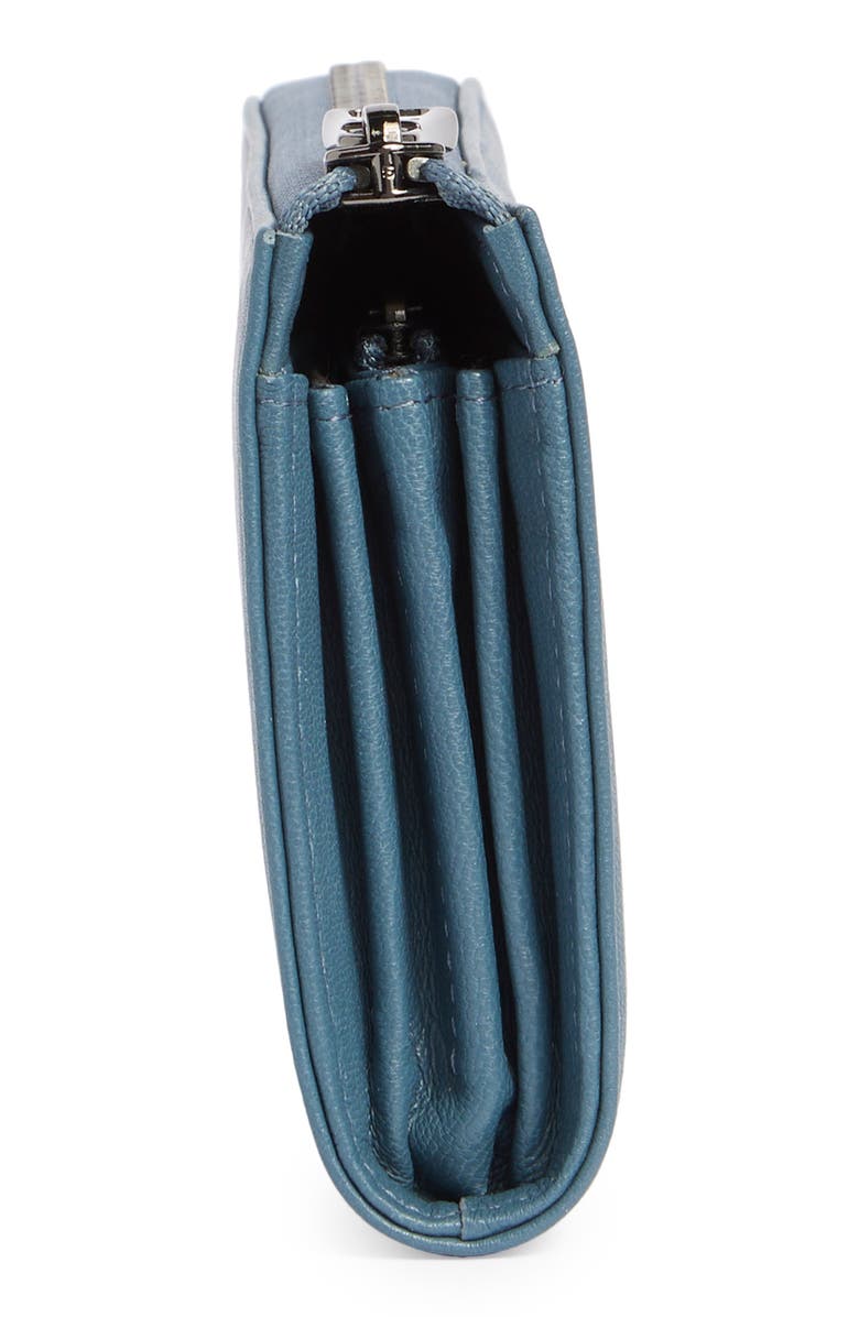 Longchamp Leather Zip Wallet, Alternate, color, Nordic