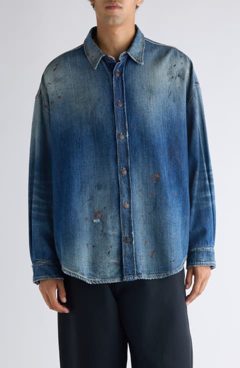 Setar Trafalgar Distressed Denim Button-Up Shirt
