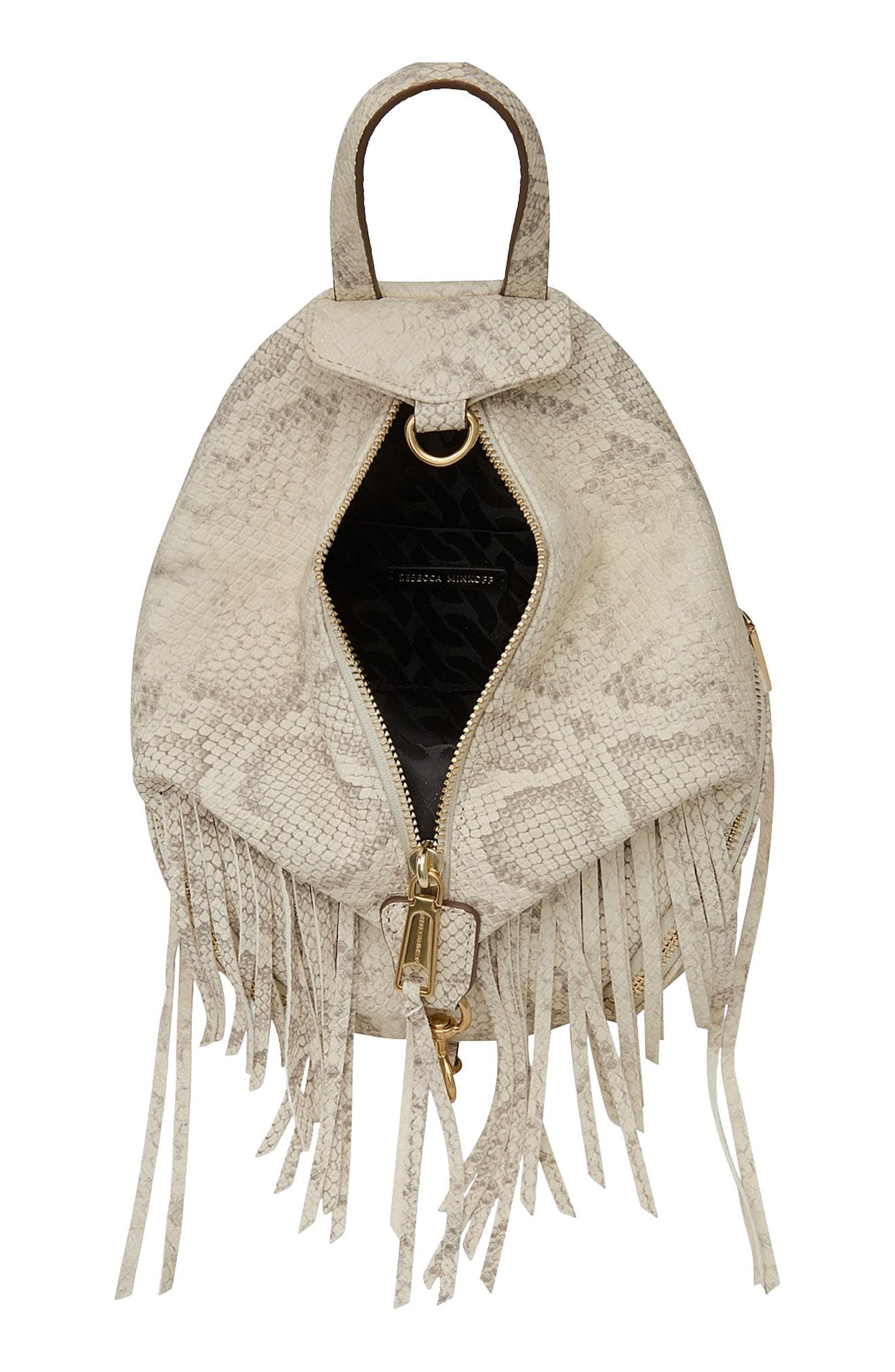 Rebecca Minkoff Convertible Mini Julian Backpack, Alternate, color, Natural