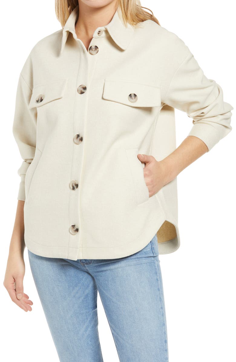 VERO MODA Neally Fleece Shirt Jacket, Alternate, color, 
