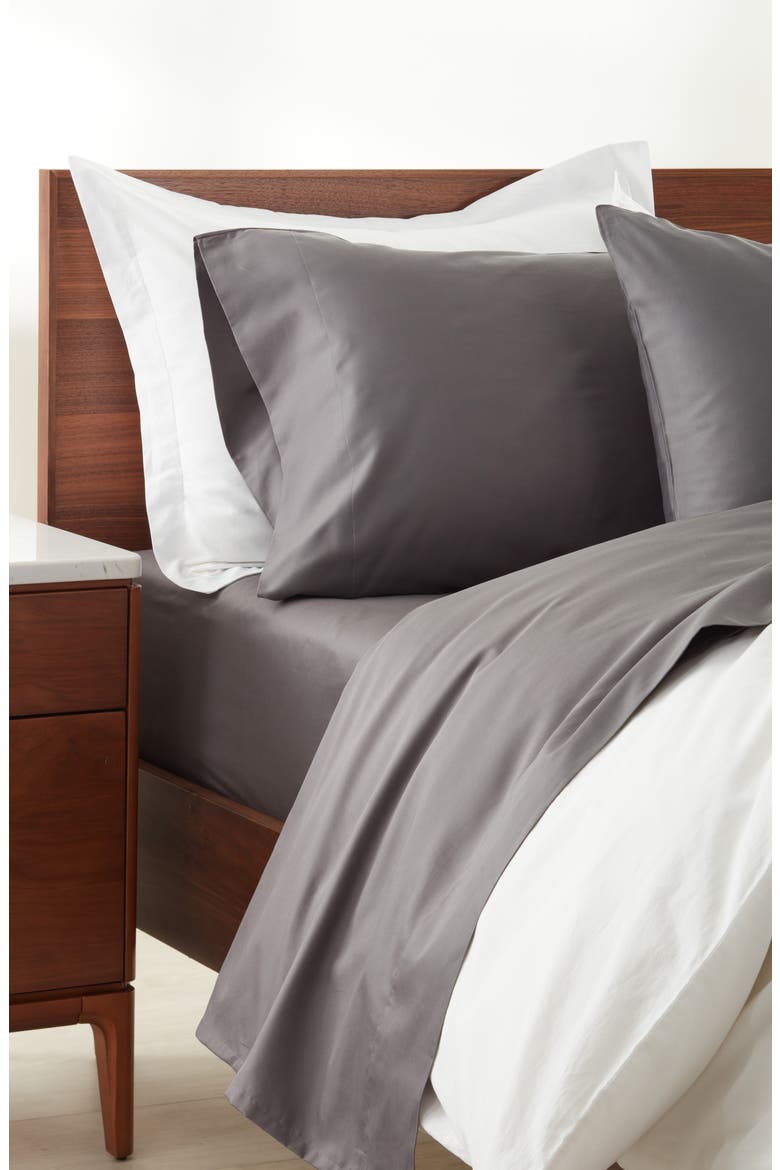 460 Thread Count Cotton Sateen Sheet Set, Alternate, color, GREY PEARL