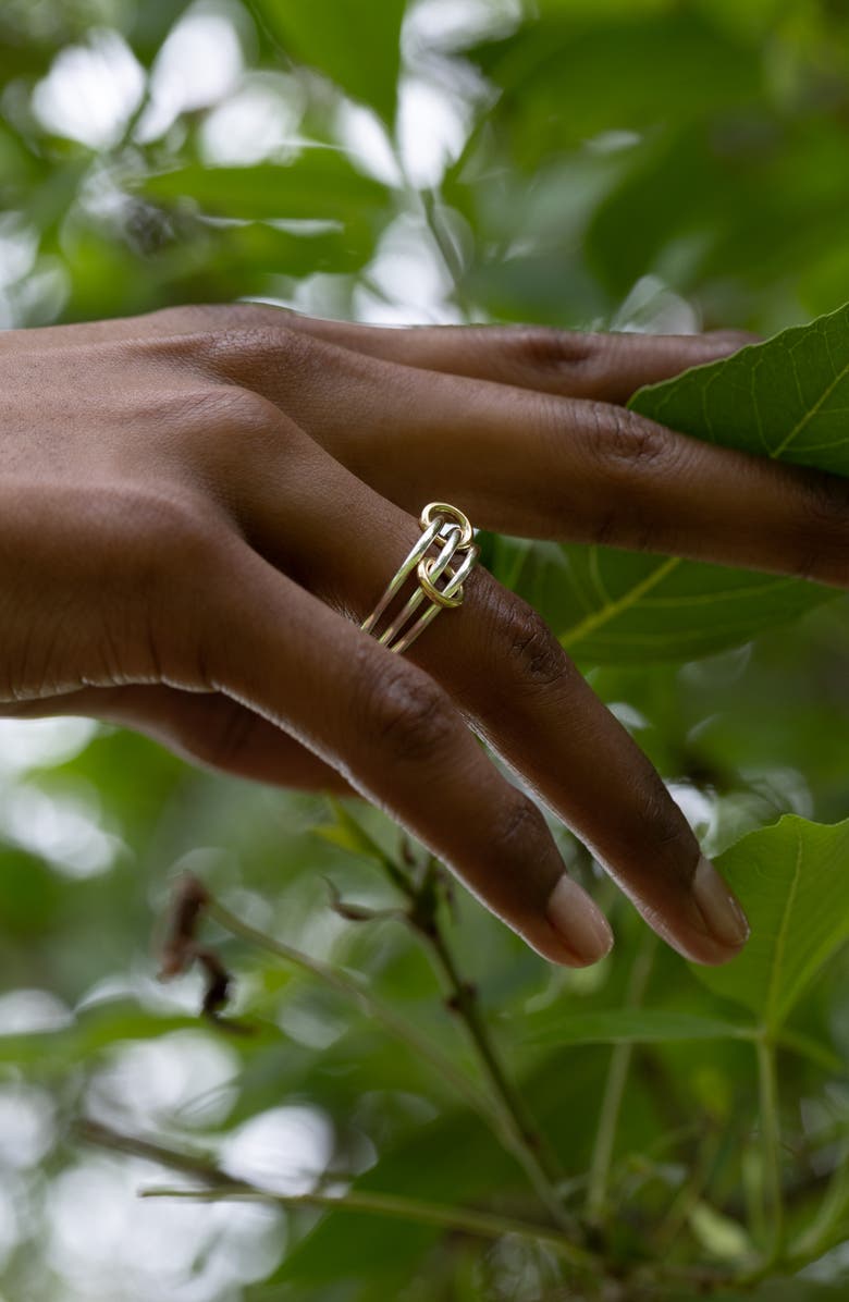 Spinelli Kilcollin Solarium Linked Rings, Alternate, color, Silver