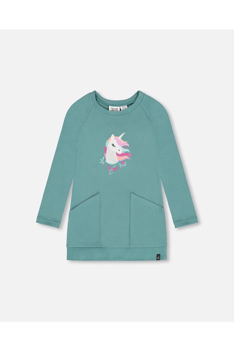 Girl's Tunic With Front Pocket Emerald Green, Main, color, Artic