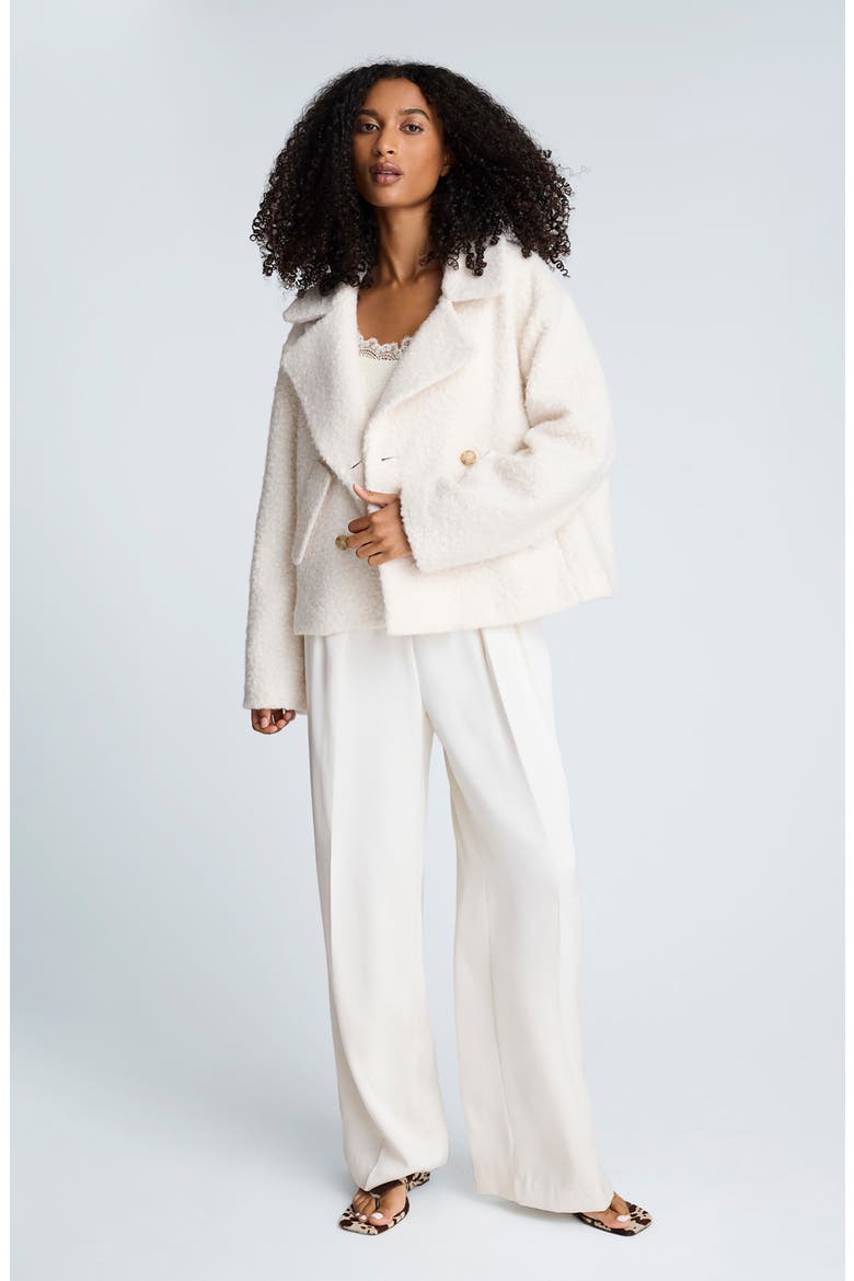 Bouclé Peacoat, Alternate, color, OYSTER