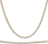 Bliss Diamond 20Ct Round Diamond Tennis Necklace 14k Gold Lab Grown