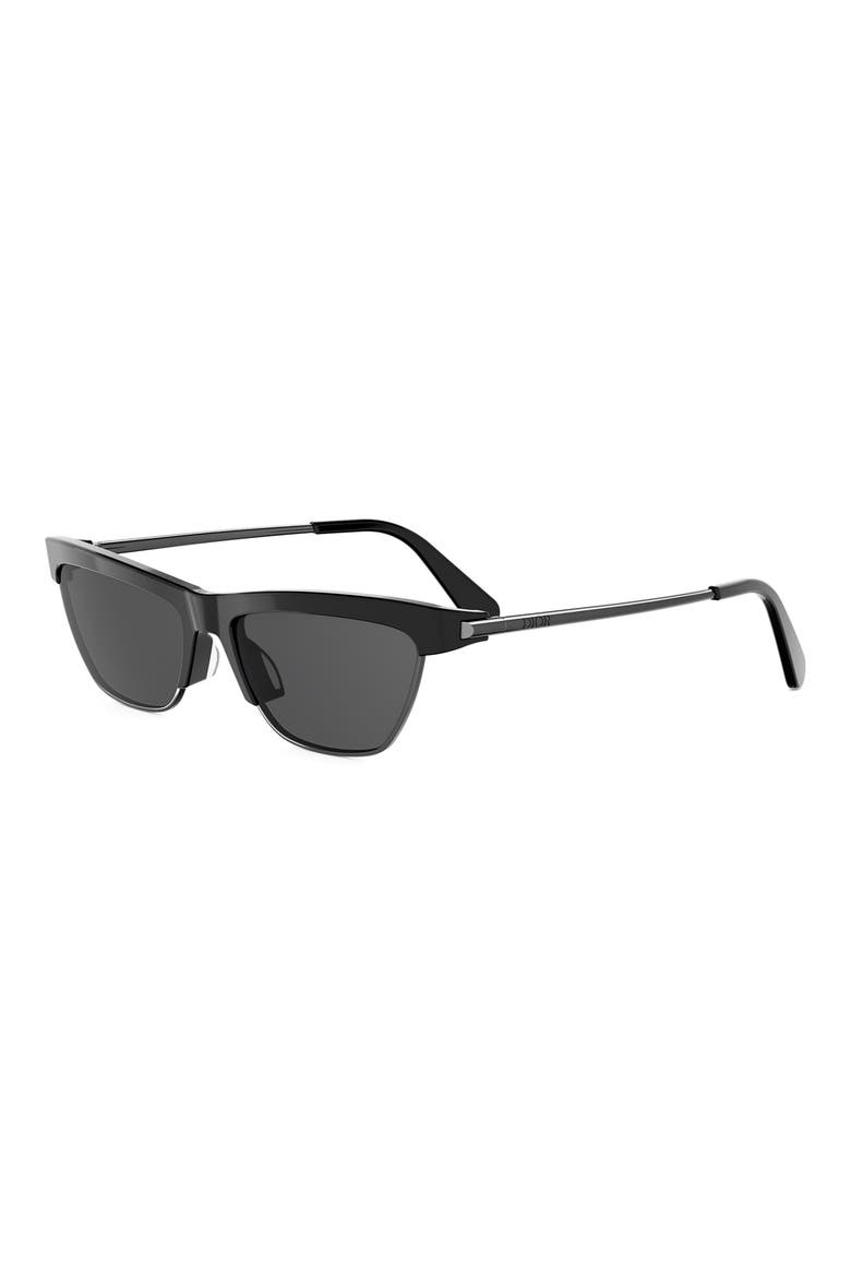 D-Moon B1I Butterfly Sunglasses, Alternate, color, SHINY BLACK / SMOKE