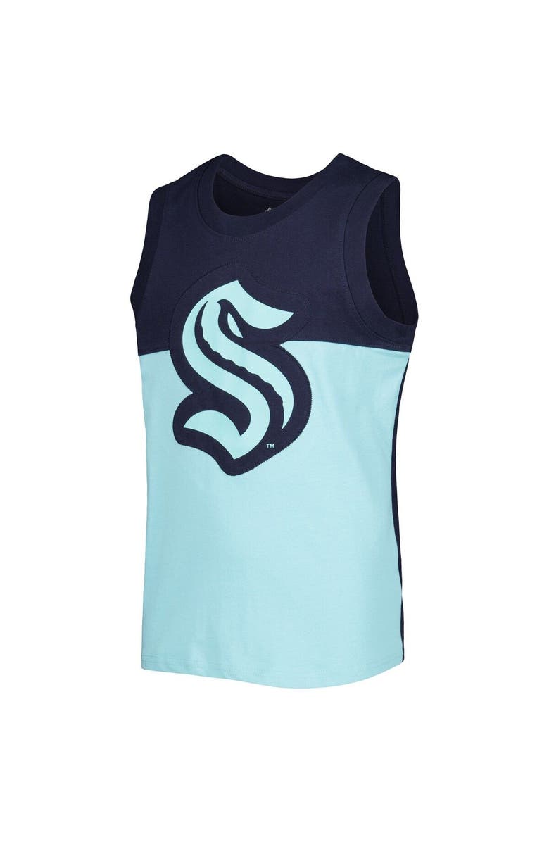 Outerstuff Youth Light Blue/Dark Sea Blue Seattle Kraken Revitalize Tank Top, Alternate, color, Teal