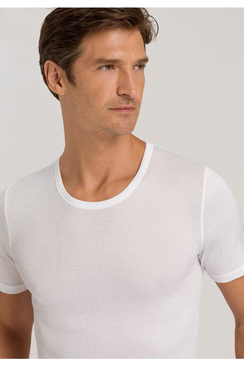 Cotton Pure Fitted Cotton Crew Neck T-Shirt, Alternate, color, White